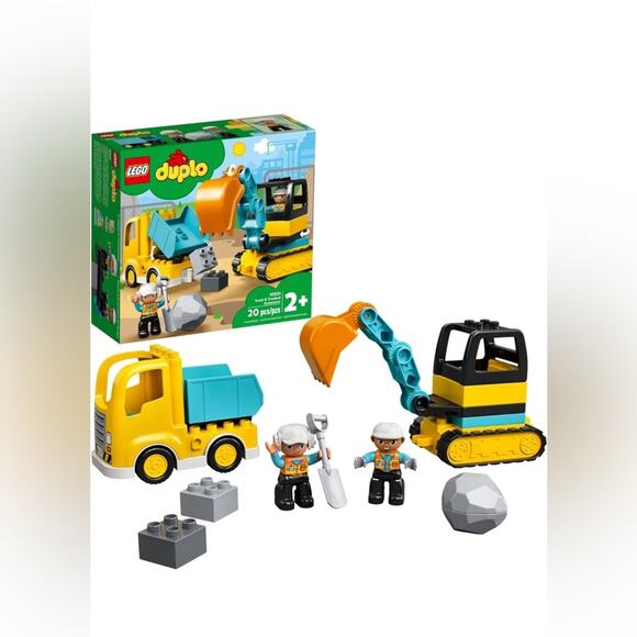 LEGO Duplo: Truck & Tracked Excavator (10931) Building Kit 20 Pcs - Picture 1 of 7